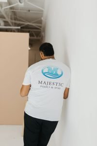 screen printed pool business uniform