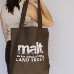 screen printed Malt brand tote bag