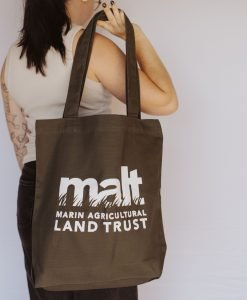 screen printed Malt brand tote bag