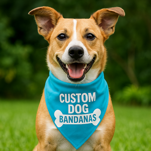 dog wearing a bandana